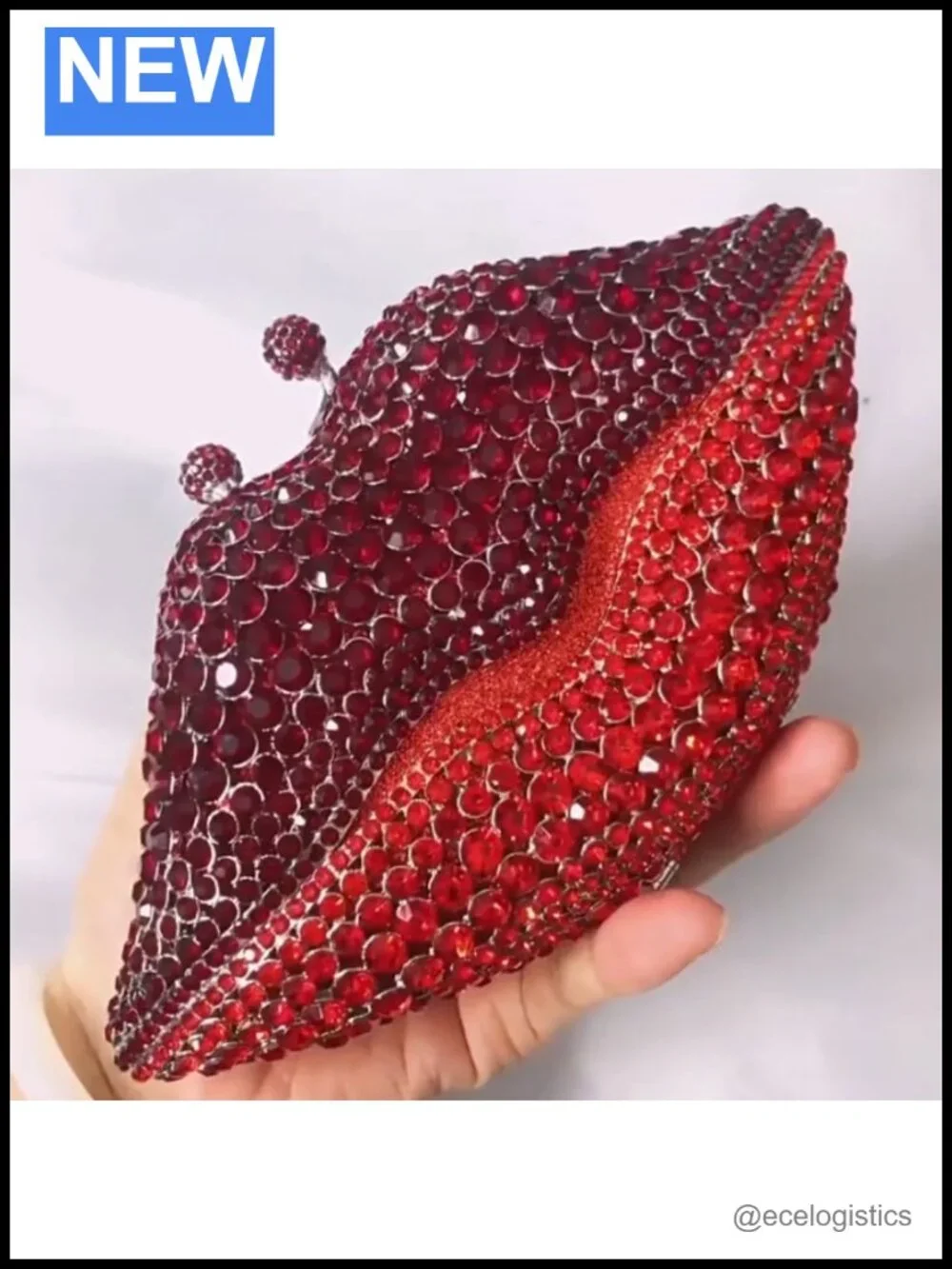 Rhinestone Clutch Handmade Evening Bag Crystal Purse Wedding Prom